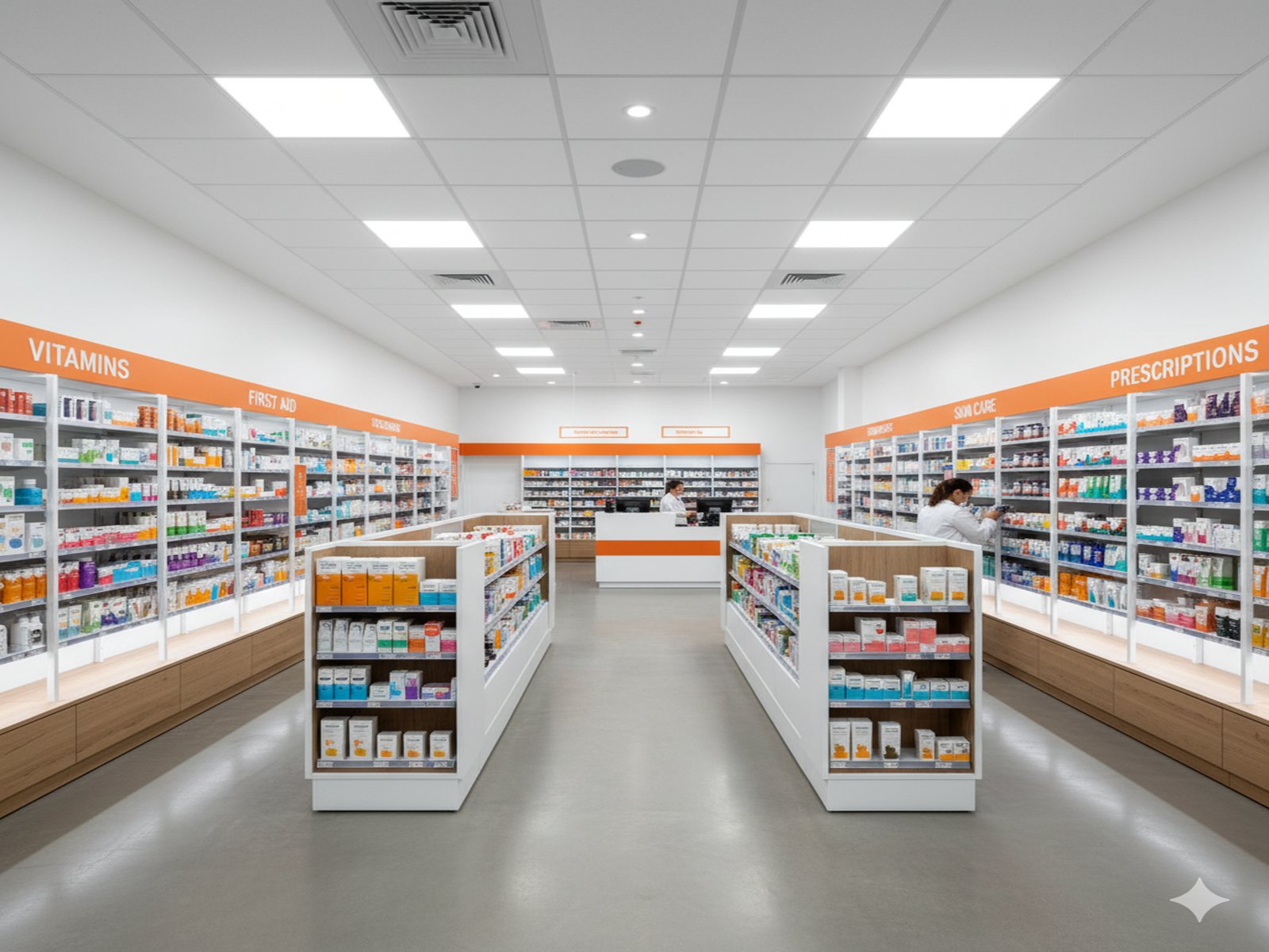 Interior showcase wide view